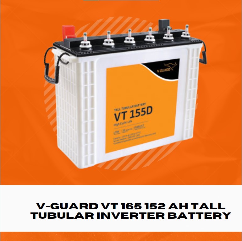 V-Guard VT 165 152 AH Tall Tubular Inverter Battery